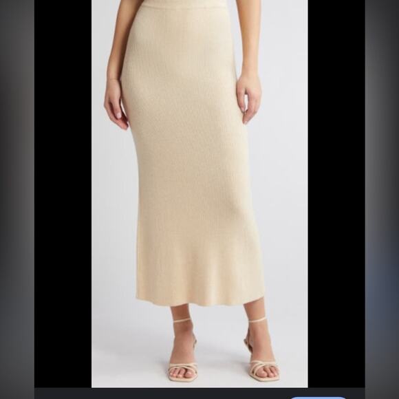 Rue Sophie Cream Sweater Maxi Skirt New Without Tag - Picture 3 of 8